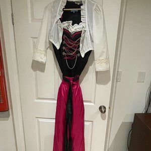 TRADITIONAL  Austrian/Germany  dress - size 44 -  black/pink - Brand NEW